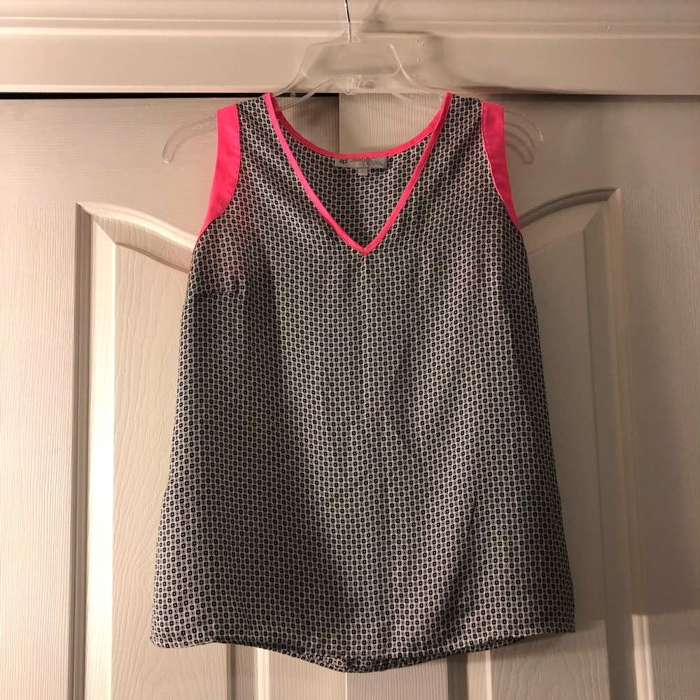 ATELIER PETITE black and white tank top blouse